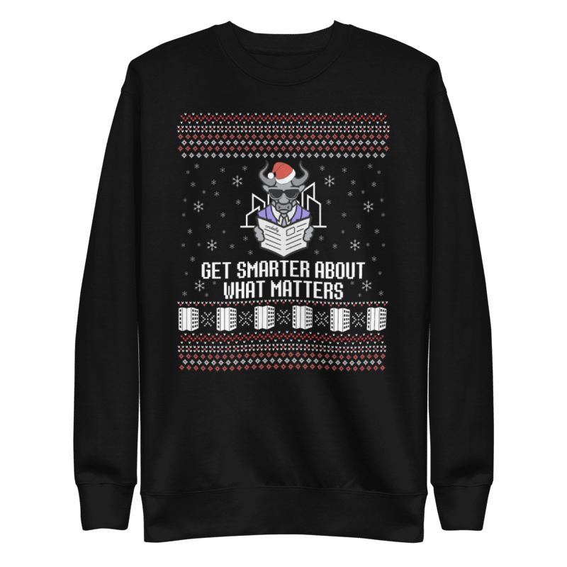 Get Smarter About What Matters - Ugly Christmas Sweater -old