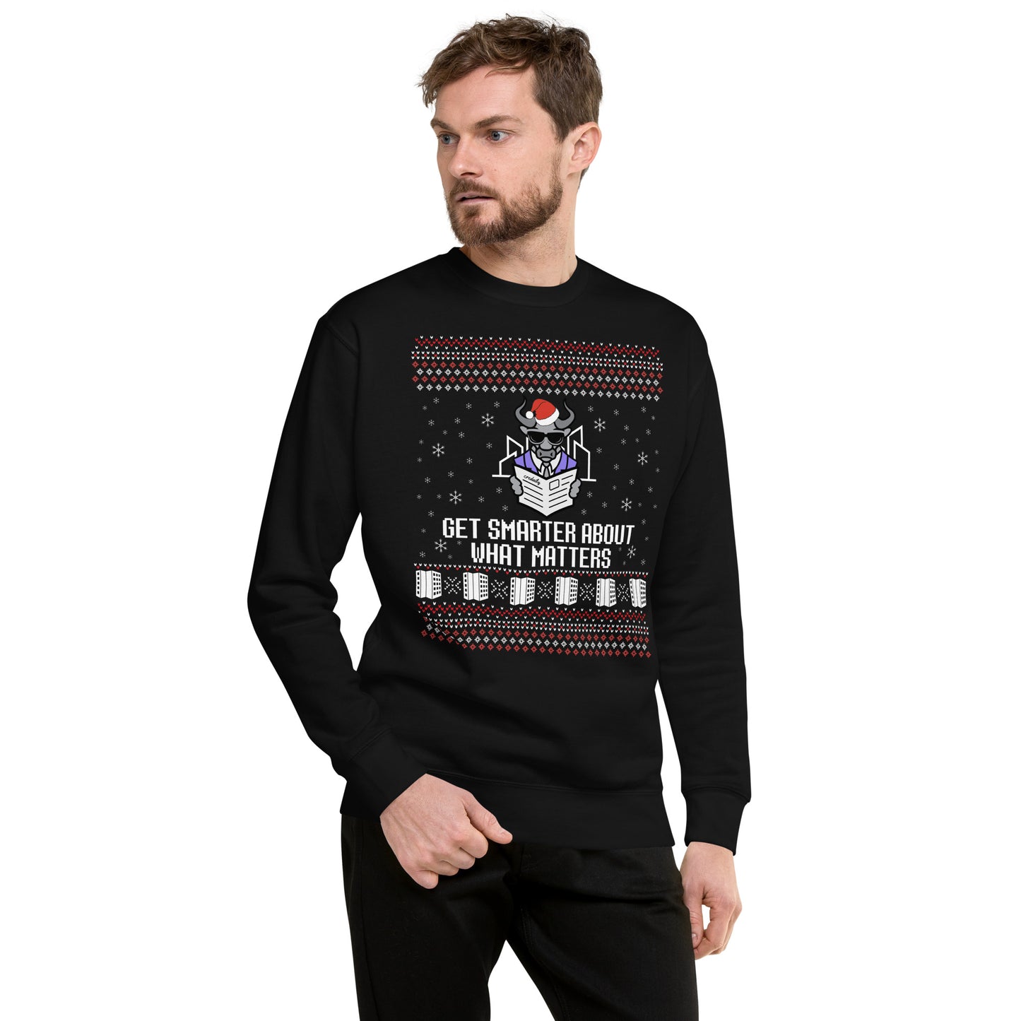 Get Smarter About What Matters - Ugly Christmas Sweater -old