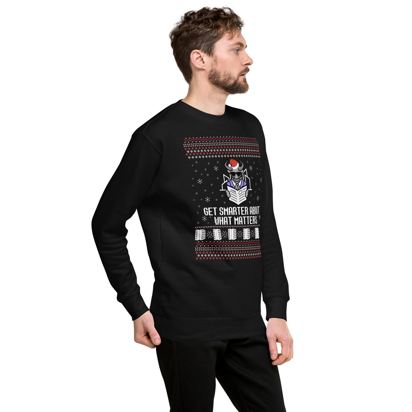 Get Smarter About What Matters - Ugly Christmas Sweater -old