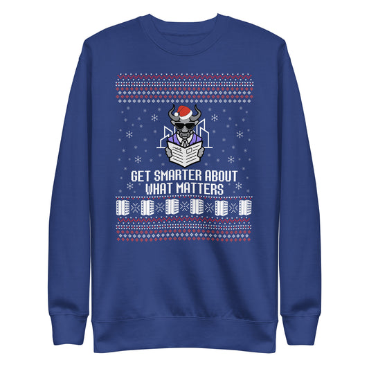 Get Smarter About What Matters - Ugly Christmas Sweater -old